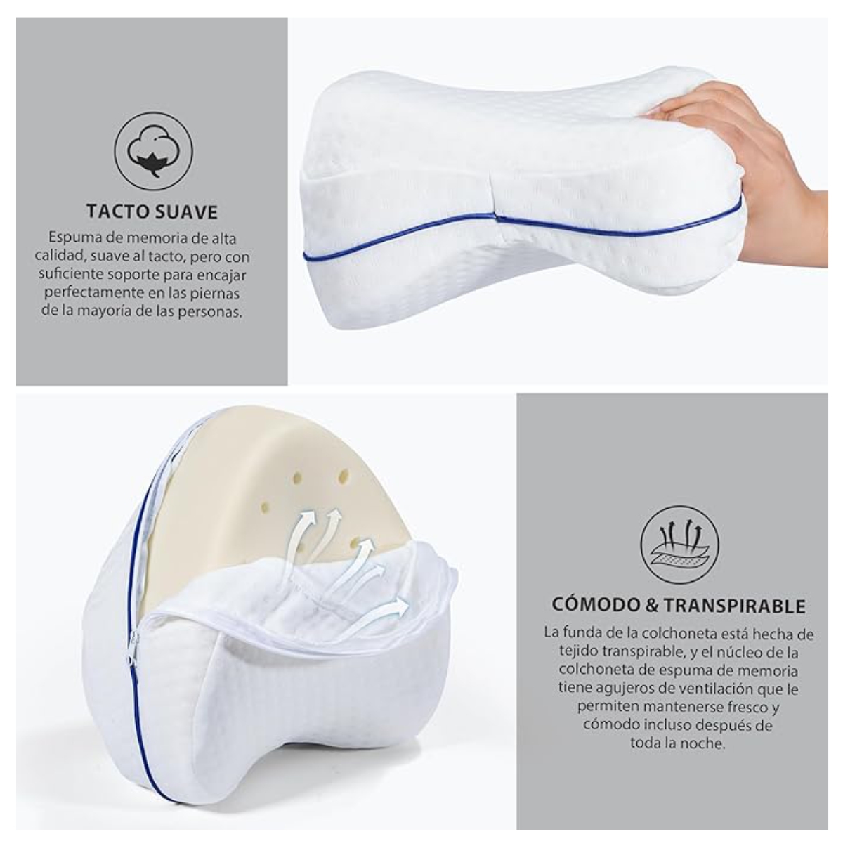 Miniatura 2 de Almohada cojín para entre piernas rodill